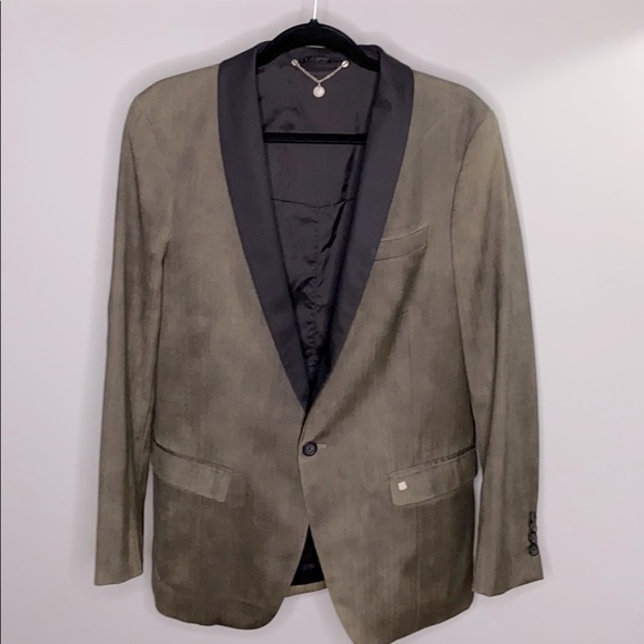 Diesel Herringbone Shawl Collar Tuxedo Jacket - Picture 1 of 8